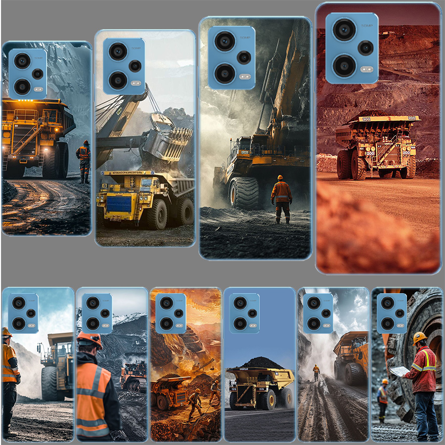 Heavy Equipment Inspection - جراب هاتف متين بتصميم شاحنة قلابة