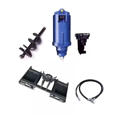 Auger Drill Attachment - حفارات صغيرة أو جرافة انزلاقية مرفقة