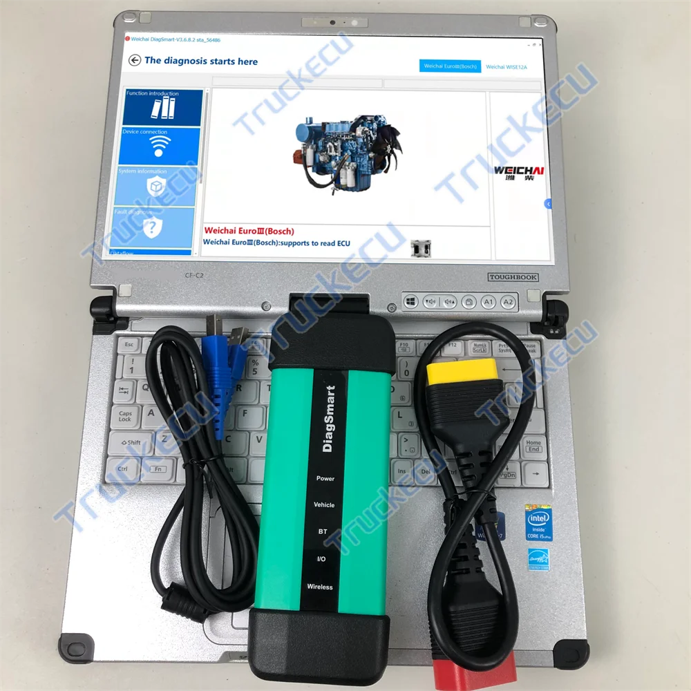 Heavy Equipment Inspection - أداة تشخيص DiagSmart القياسية لشاحنات Weichai