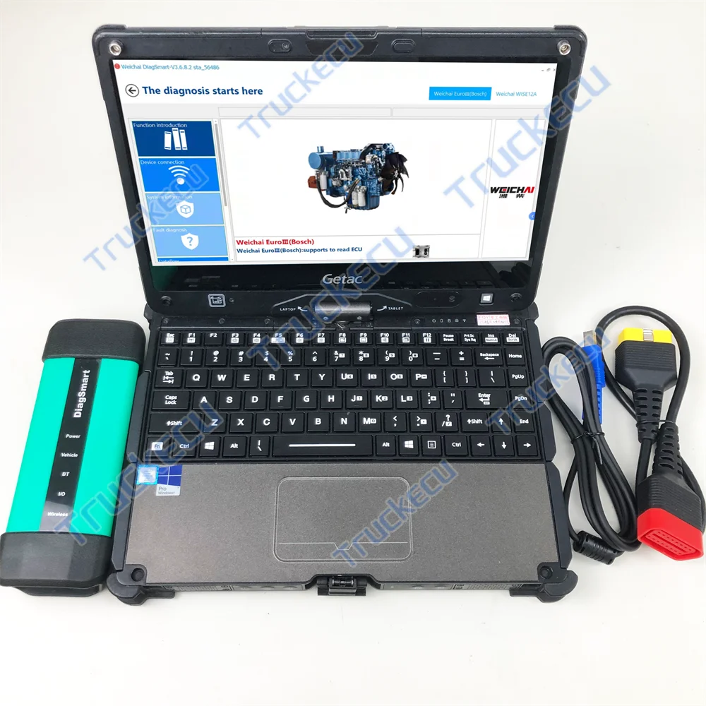 Heavy Equipment Inspection - جهاز Getac V110+ لتشخيص مركبات Weichai
