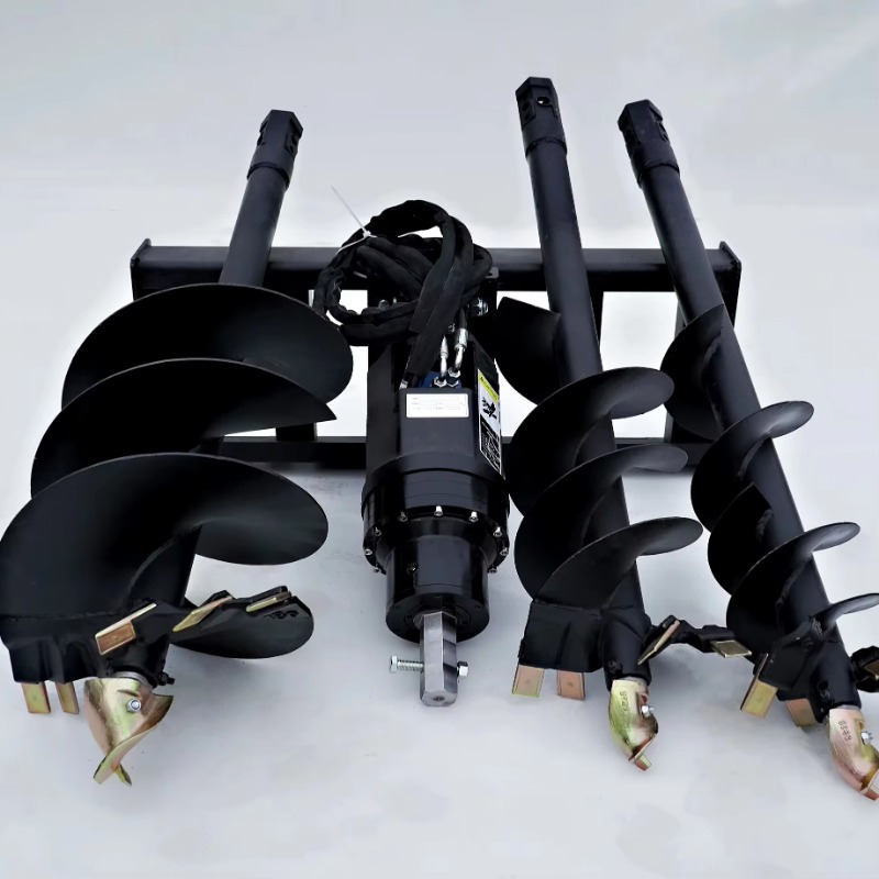 Auger Drill Attachment - مثقاب أرضي ثقيل ملحق للجرافات الصغيرة،
