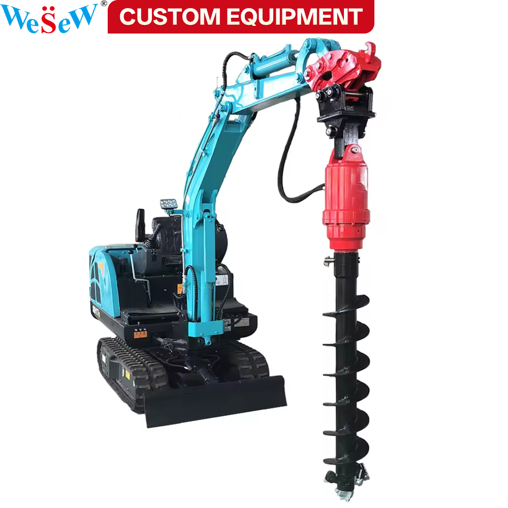 تخصيص اوجير مملة آلة صغيرة الأ - مراجعة Auger Drill Attachment وسعره